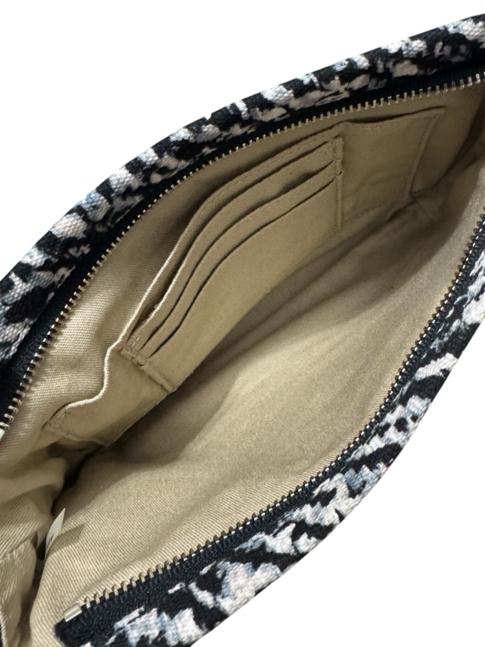 COACH Noa Tweed and Leather Pop-Up Pouch Black/White $195 Retail NWOT - Picture 3 of 5